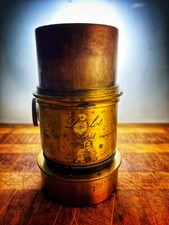 JAMIN A DARLOT PARIS BRASS 3 IN. LENS, 1860 PETZVAL