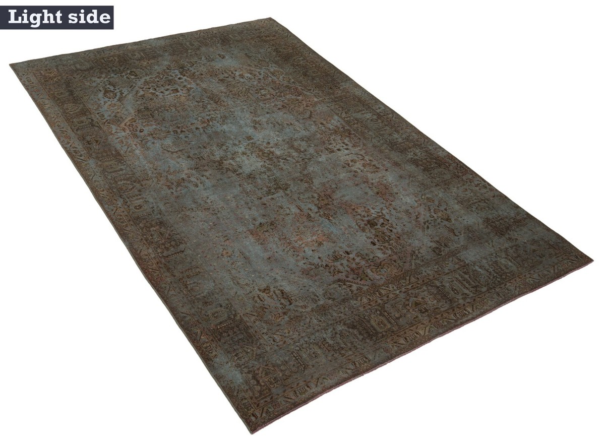 Vintage Relief Tissé à la Main Tapis de Perse 293x201 cm-Orient, Tapis, , Bleu
