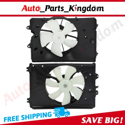 Electric Radiator Condenser Cooling Fan Assembly For 2009-2015 Honda Pilot