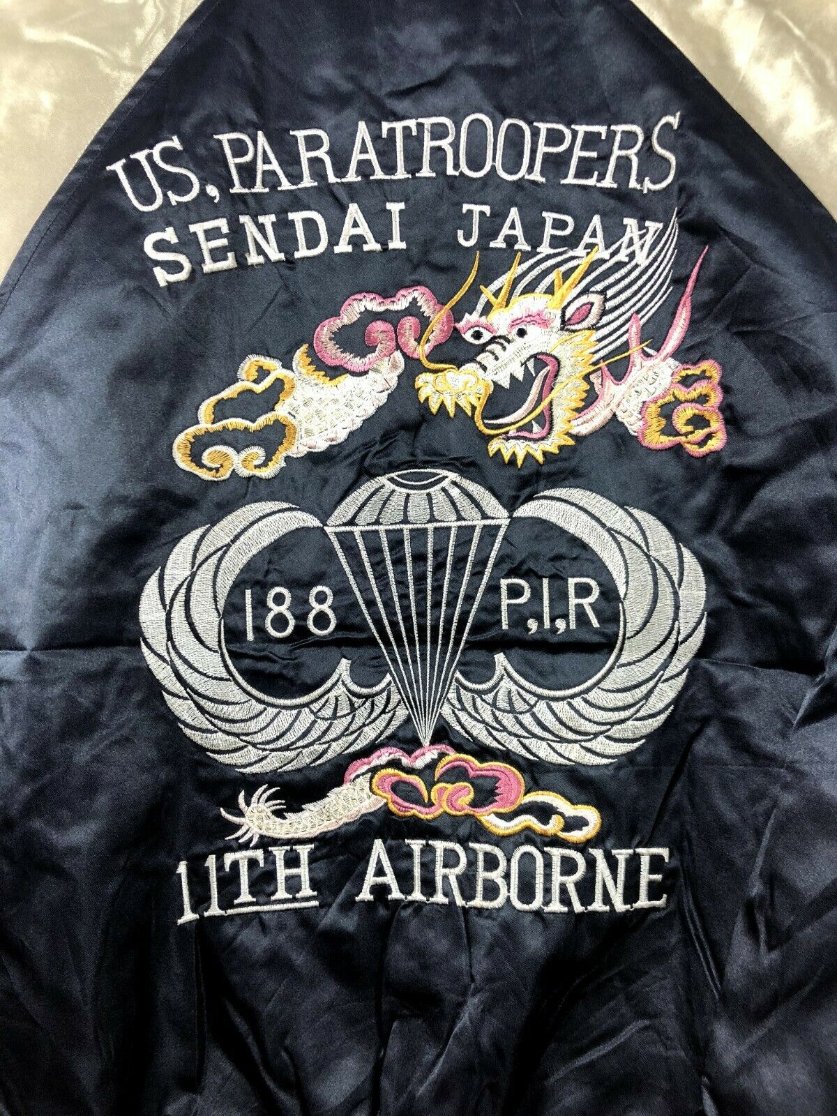 VINTAGE SUKAJAN US PARATROOPERS SENDAI US 188 AIRBORNE USAF SQUADRON JACKETS