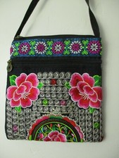 embroidery small purse multi color cross body boho