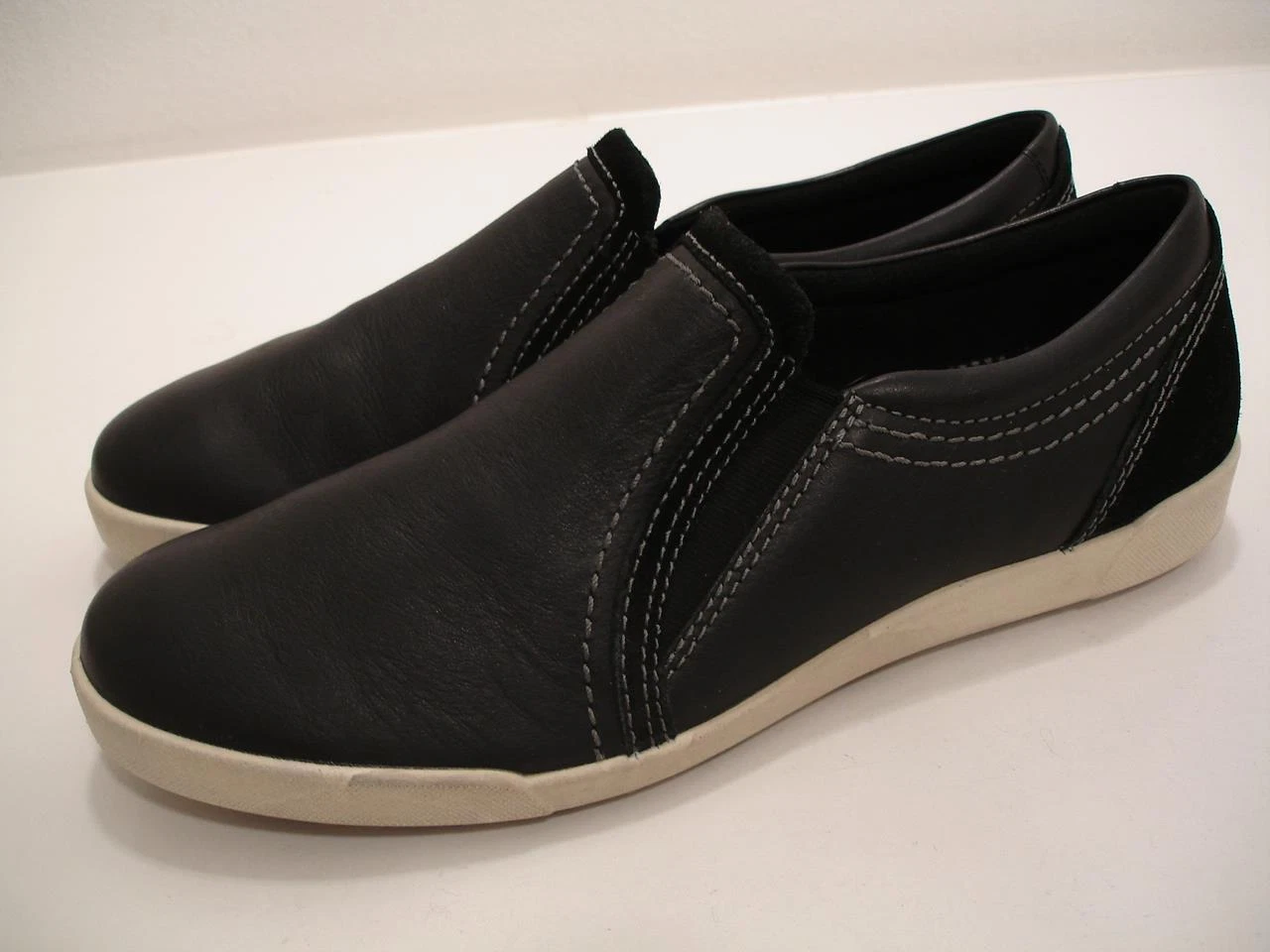 Scarpe mocassini ballerine slip on donna 8 8 5 taglia 39 ECCO Soft 7 in pelle nera