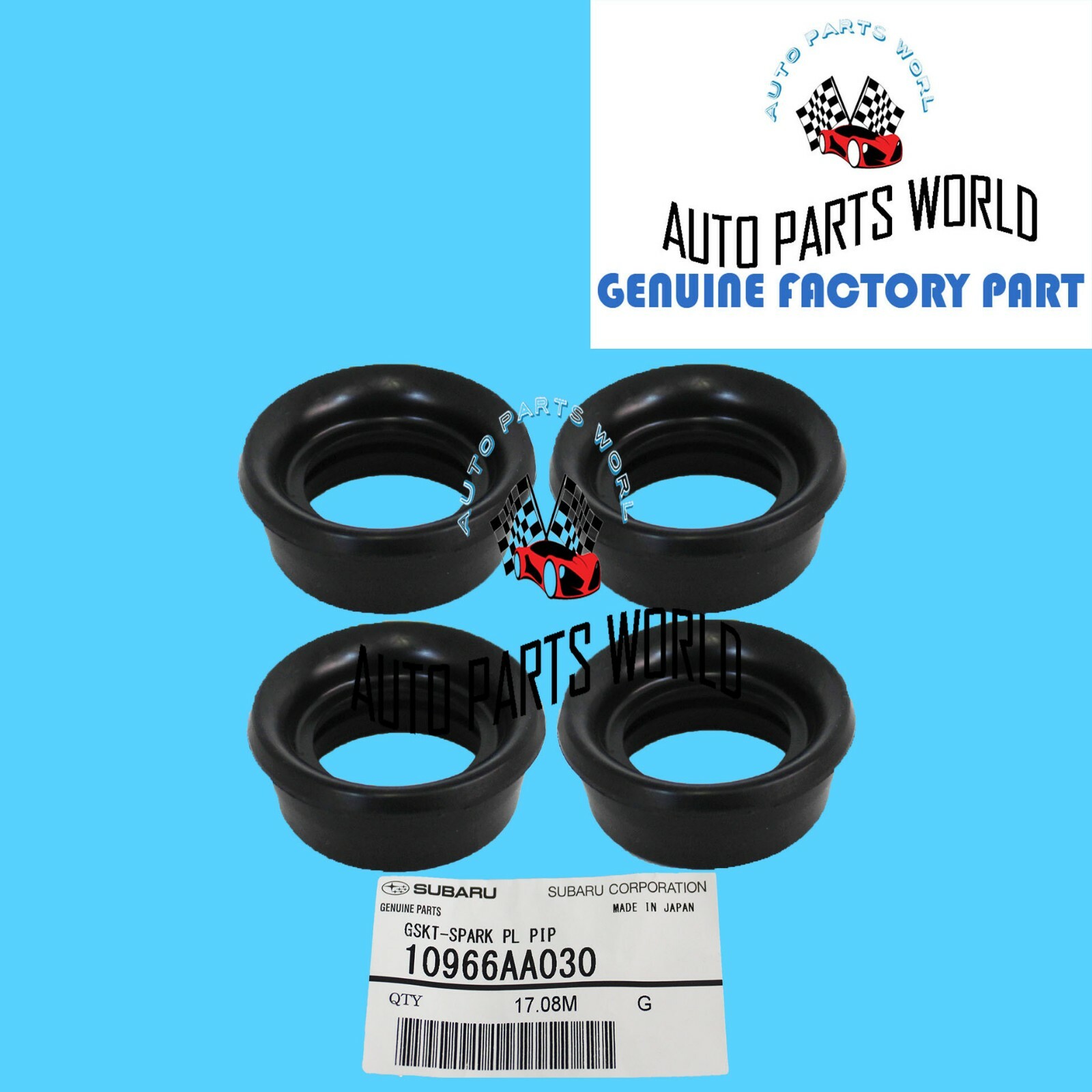 GENUINE OEM SUBARU IMPREZA FORESTER LEGACY SPARK PLUG TUBE SEAL SET