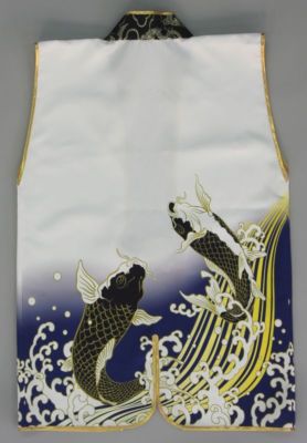 Samurai Jacket Jinbaori carp design armored wear feudal warlord kimono cosplay
