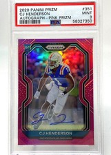 2020 Panini Prizm #351 CJ Henderson AUTO PINK PRIZM ~ ROOKIE CARD
