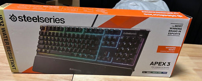 SteelSeries Apex 3 TKL Wired Gaming Keyboard for PC, MAC, XBOX 1, PS4-WOW