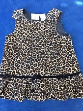 SALE @ MINIWEAR Baby Girls 3-6 Months ANIMAL PRINT Faux Fur Leopard Cat DRESS