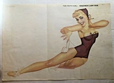 1955 Esquire Magazine Pinup Girl Centerfold by Petty - Esquire's Lady Fair