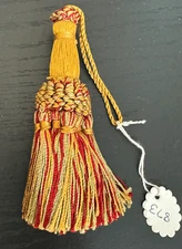 4&1/2"  Gold Burgundy Light Sage Chainette Crown Tassel Tassels Lot Of 6