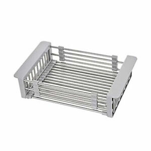 Over the Sink Dish Drying Rack Folding Roll-Up Drain Mat Wash Fruits /& Vegetable
