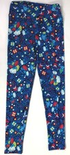 New LuLaRoe Leggings OS One Size Blue Red Floral Multicolor Unicorn NWT B0280