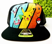 Pokemon Cap Snapback Trucker Hat Pikachu Youth Baseball Hat New