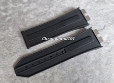 Cinturino orologio originale OEM Hublot Big Bang 28/22 mm gomma nera Ref: 401 NUOVO!