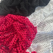 FS1197 Plain Crochet Big Wholes Fabric Black Red White Beach Cover Dress Fabric