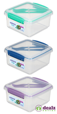 Sistema To Go Lunch Plus Mikrowellen-Kunststoffbehälter mit Besteck 1,2 l BPA
