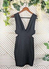 Urban Outfitters Silence Noise Black Mini Dress Cut Out Size Small Bodycon