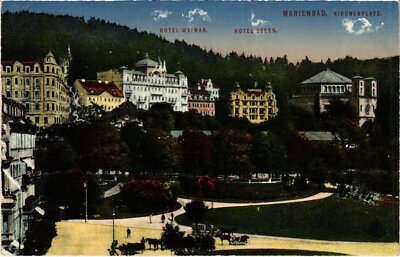 CPA AK Marienbad Kirohenplatz CZECHOSLOVAKIA (619607)