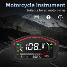Tacómetro Pantalla LCD Universal Motocicleta Termómetro de Agua Pantalla Tablero
