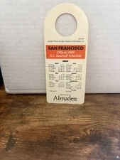 1989  SAN FRANCISCO GIANT BOTTLE NECKER SCHEDULE ALMADEN VINEYARDS