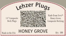 New 1/4" Trex "Honey Grove" Plugs for Composite Decking