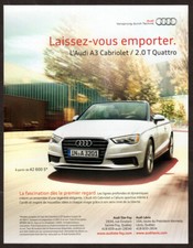2015 AUDI A3 Convertible 2.0 T Quattro Vintage Original Print AD | Canada FR