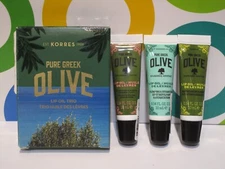 KORRES ~ PURE GREEK OLIVE LIP OIL TRIO ~ 0.34 OZ X 3 PIECES