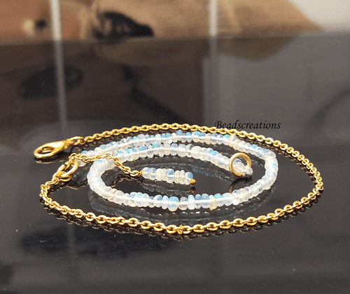 Ethiopian Opal Beads AAA+ Welo Fire Opal Jewelry Gemstone Faceted Chain Necklace - Picture 7 of 7