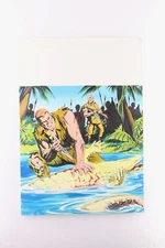 Sgt Fury #28 Original Art Cover 1973 Espi Lopez, Spanish Edition