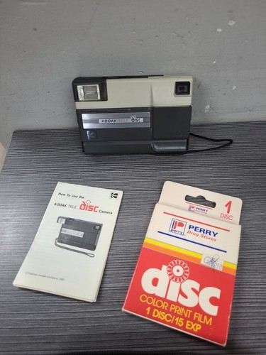 Kodak Tele-Challenger Disc Vintage Point & Shoot Camera Untested W/ Manual 1987 - Picture 2 of 7