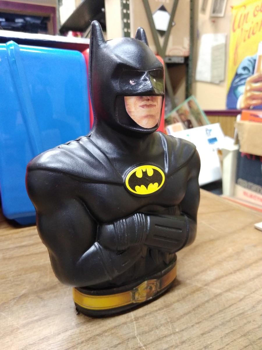 Vtg Batman Movie Coin Bank DC Comics Michael Keaton 1989 Cereal