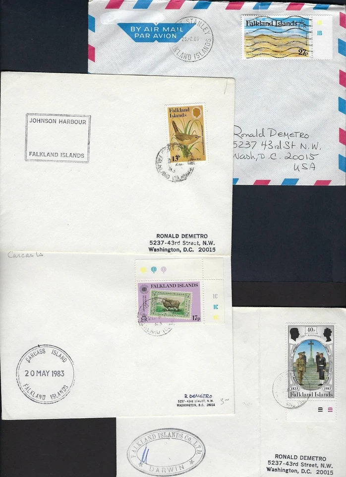 FALKLAND ISLANDS 1960 80 COLLECTION OF 10 COMMERCIALS & FDC VARIOUS FRANKINGS - Image 2 of 3