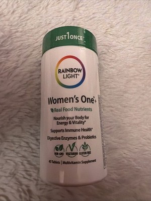 Rainbow Light Womens One Daily  Multivitamin 45 Caplets EXP 10/26