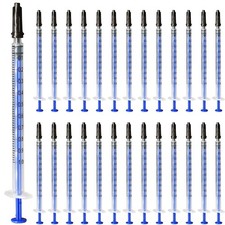 100 Pack Plastic Syringe with Cap, 1Ml 1Cc Syringe without Needle, Non-Sterile,