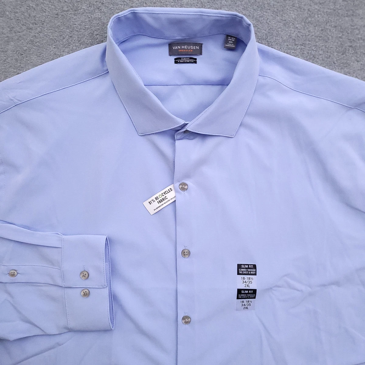 Van Heusen Polyester Slim Dress Shirts for Men for sale | eBay