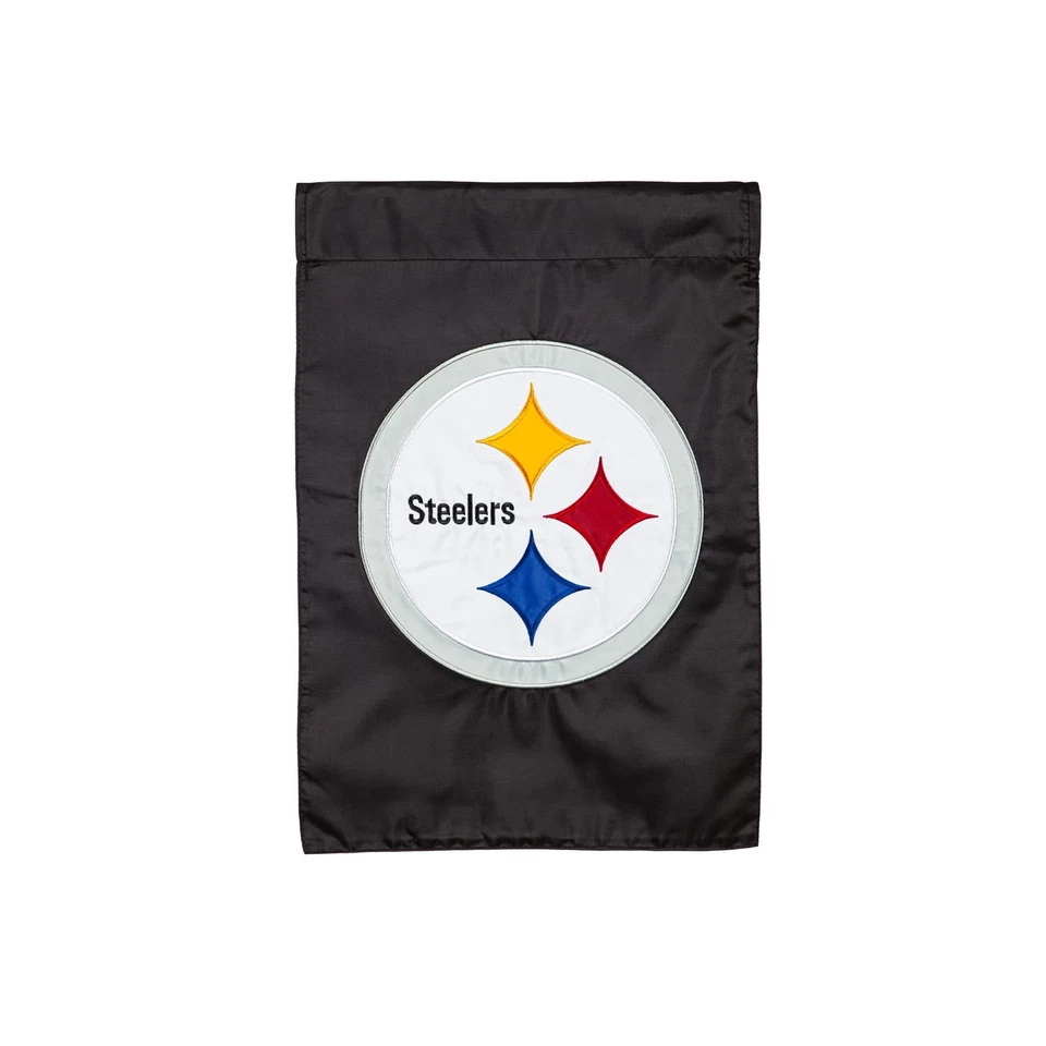Apliques de jardín Evergreen Pittsburgh Steelers bandera - 12,5 X 18 pulgadas al aire libre Spo Foto 2 de 3
