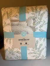Martha Stewart King Size Cotton Quilt Set