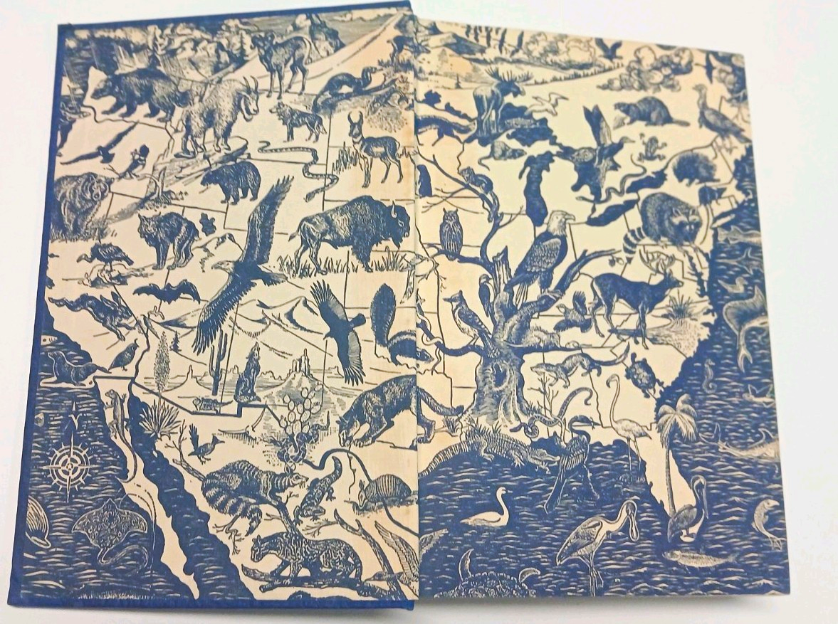 American Wildlife Illustrated Book 1944  WPA New York W.M.Wise & Co. Animals