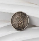 1875-CC Carson City Seated Liberty Dime - VG Details - Above - 1329B
