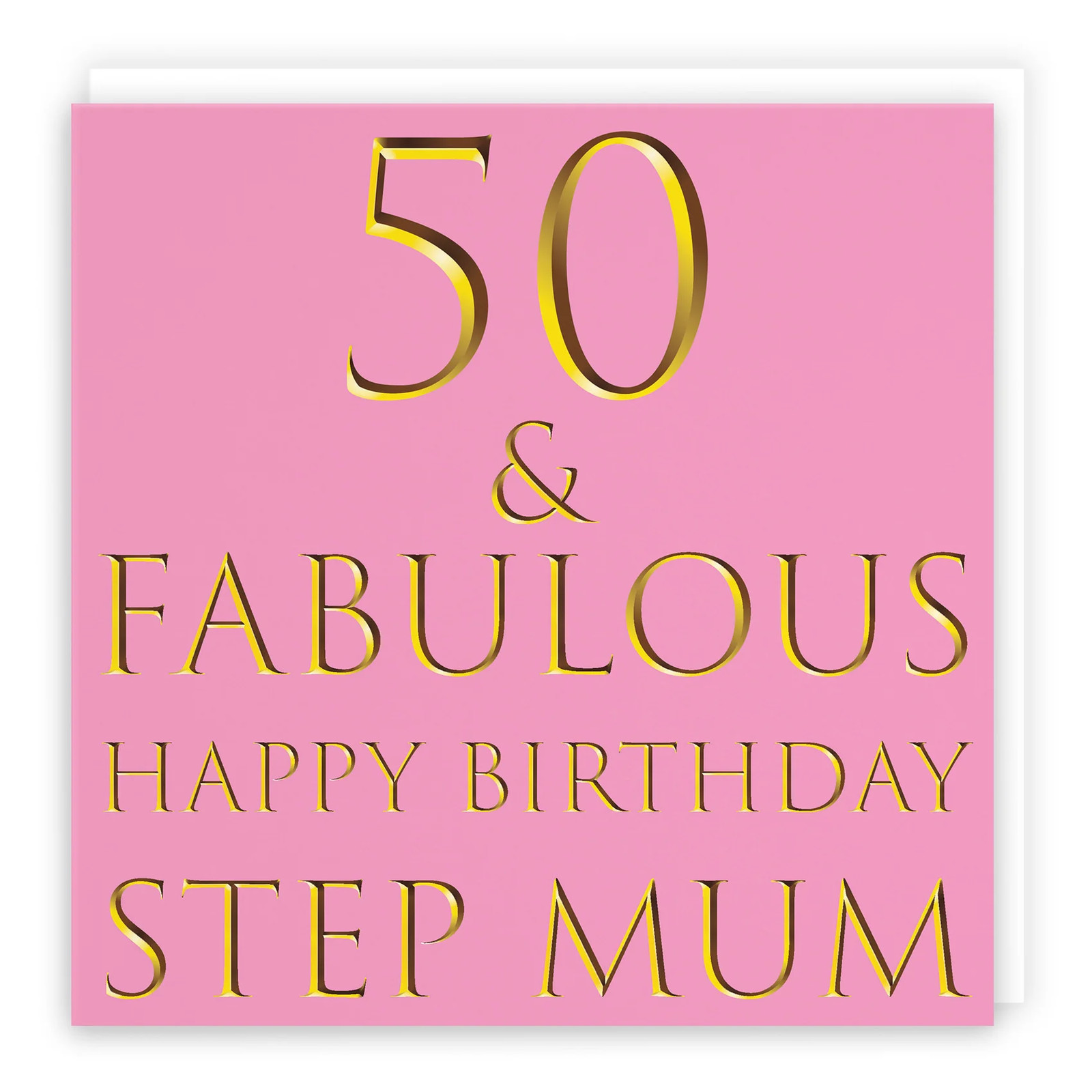 50th Step Mum Birthday Card Fabulous