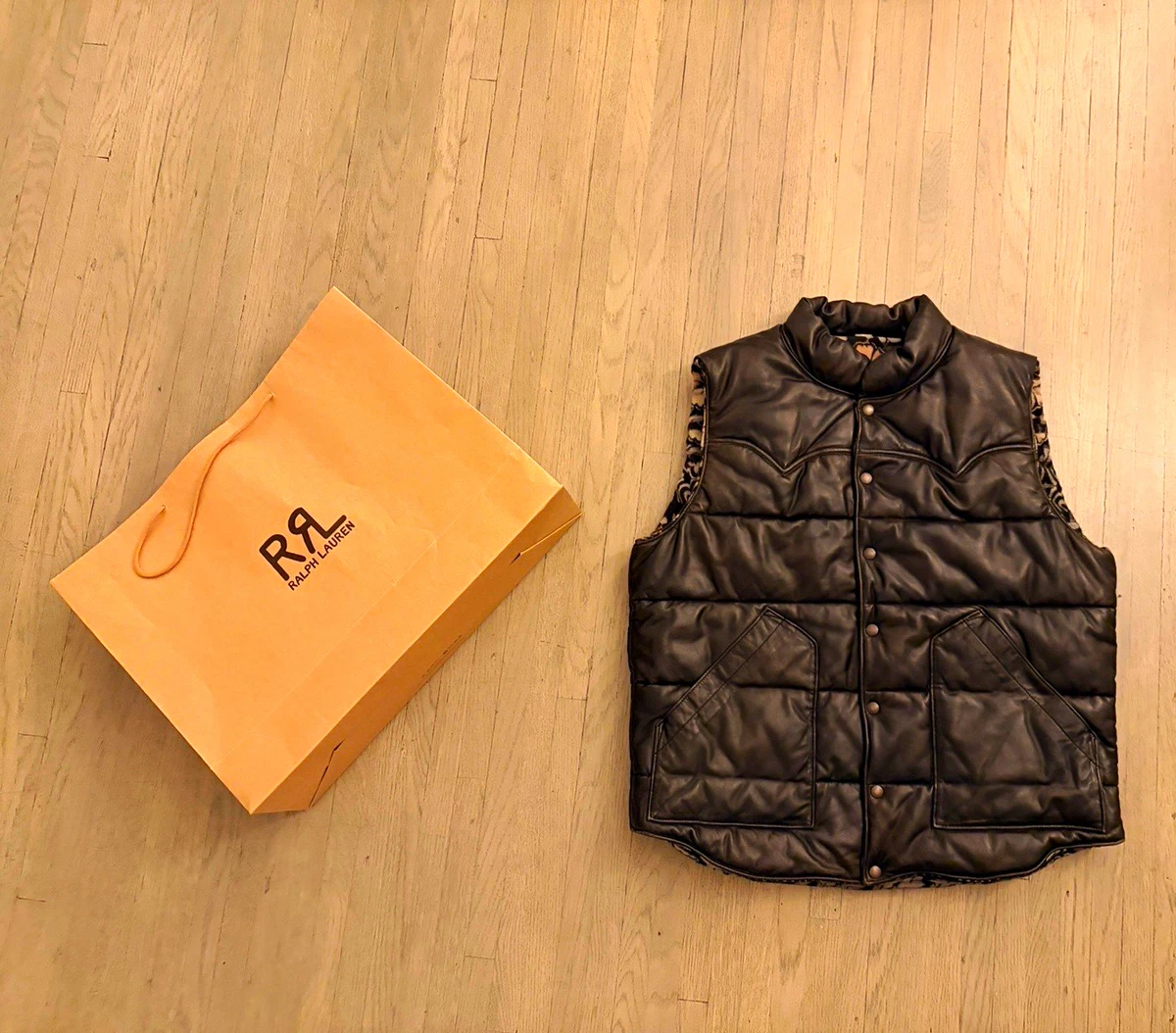 RRL Vest Coats, Jackets & Vests Leather Outer Shell for Men for