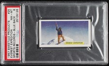 1957 Junior Service Famous Sports Records Blue Back Sir Edmund Hillary PSA 8 s5j