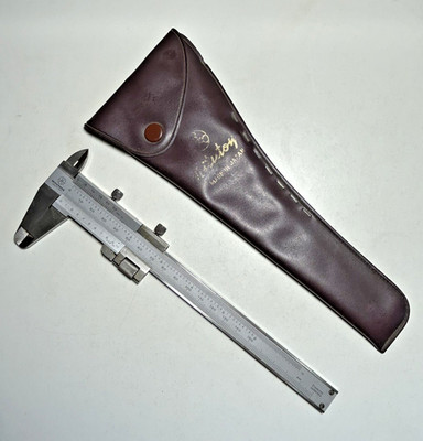 Vintage Mitutoyo Messschieber Ingenieure Handwerkzeug Made in Japan mit Tasche