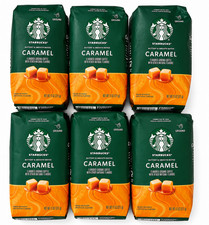 Starbucks Arabica Beans Caramel Naturally Flavored Ground Coffee 11 oz 6pk