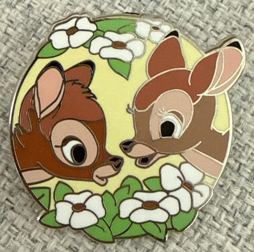 Bambi and Faline Flowers Floral  Mystery Couples Disney Trading Pin