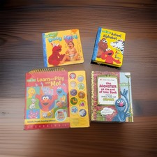 Sesame Street Elmo 4-C Children  s Book Set NEW
