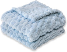Baby Blanket for Boys or Girls 3D Jacquard Fluffy Fuzzy Soft Warm Cozy Flannel F
