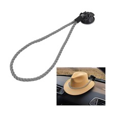 Car Suction Cup Hat Rack Holder with Cotton Rope Mount for Cowboy Hats on Cars