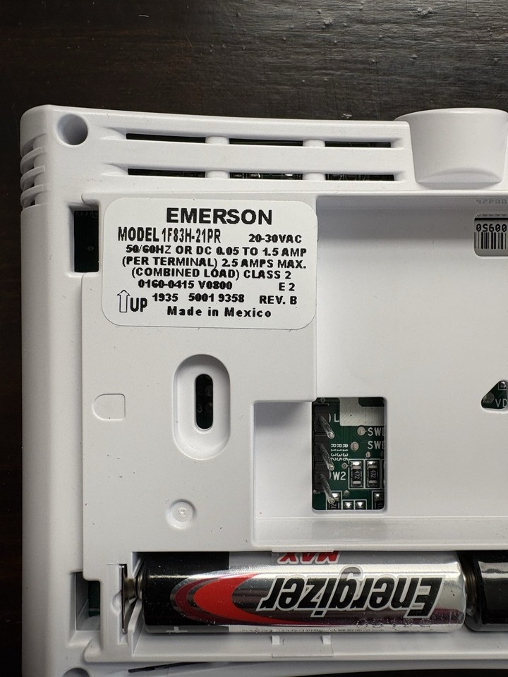 Emerson 1F83H-21PR Programmable Heat Pump Thermostat Installation