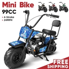 Oryxearth 99CC Mini Dirt Bike, Adult 4-Stroke Gas Powered Off Road Trail, Blue