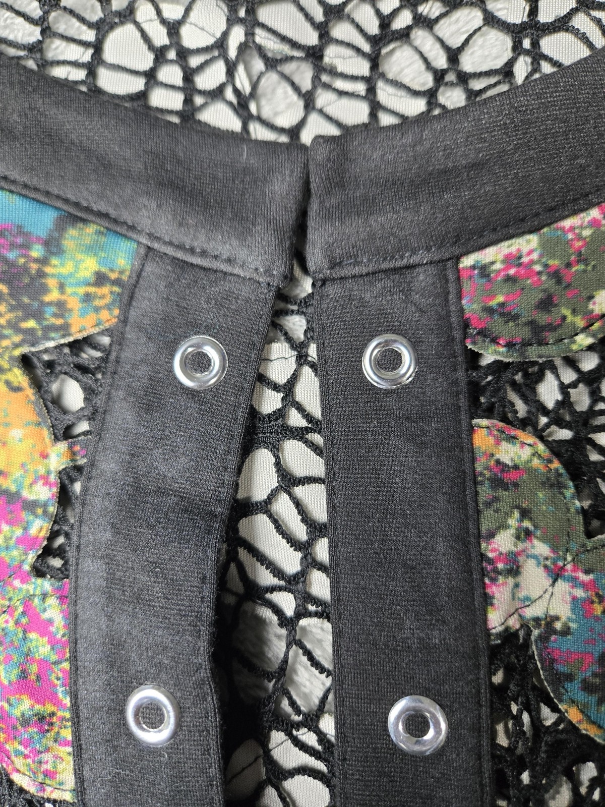 Multiples Jacket Womens Medium Black Multicolor L… - image 3